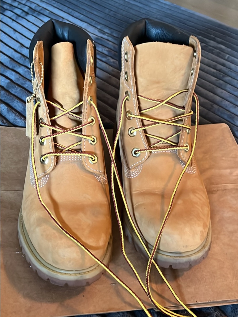 Timberland Wheat Leather Combat Boots